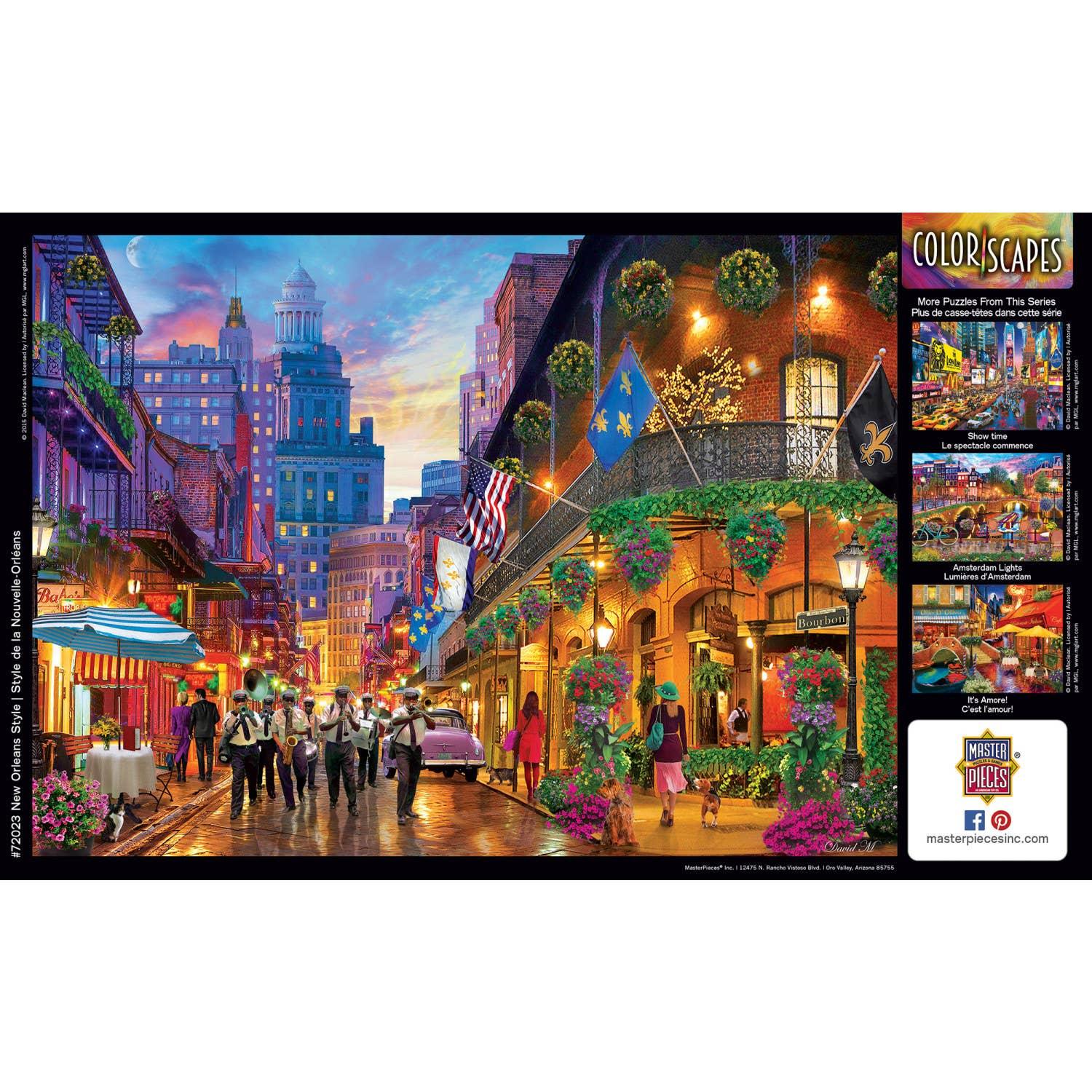 Colorscapes - New Orleans Style 1000 Piece Puzzle by Masterpieces Puzzles - BIG FRENCHIES