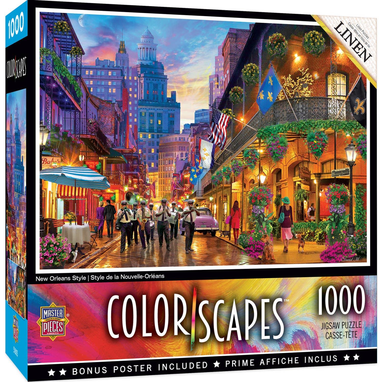 Colorscapes - New Orleans Style 1000 Piece Puzzle by Masterpieces Puzzles - BIG FRENCHIES