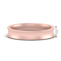 4 mm Comfort Fit Concave Mens Band
