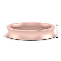 4 mm Comfort Fit Concave Mens Band
