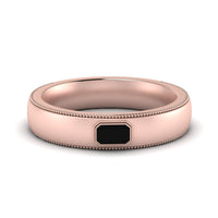 Comfort Fit Mens Milgrain Outline Ring