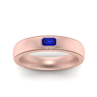 Comfort Fit Mens Milgrain Outline Ring