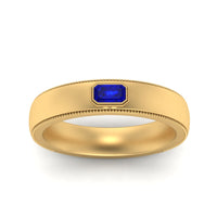 Comfort Fit Mens Milgrain Outline Ring