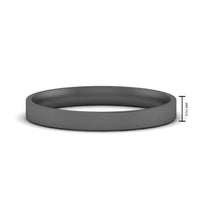 Comfort Fit Flat 4 mm Mens Wedding Band