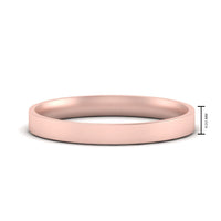 Comfort Fit Flat 4 mm Mens Wedding Band