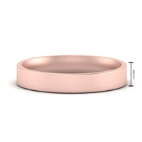 Comfort Fit Flat 4 mm Mens Wedding Band