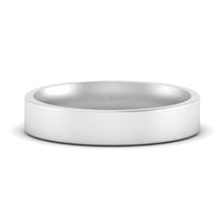 Comfort Fit Flat 4 mm Mens Wedding Band