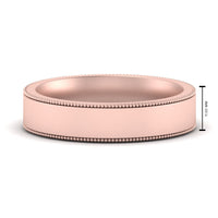 4 mm Stepped Edge Comfort Fit Flat Mens Band