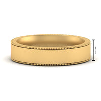 4 mm Stepped Edge Comfort Fit Flat Mens Band