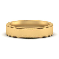 4 mm Stepped Edge Comfort Fit Flat Mens Band