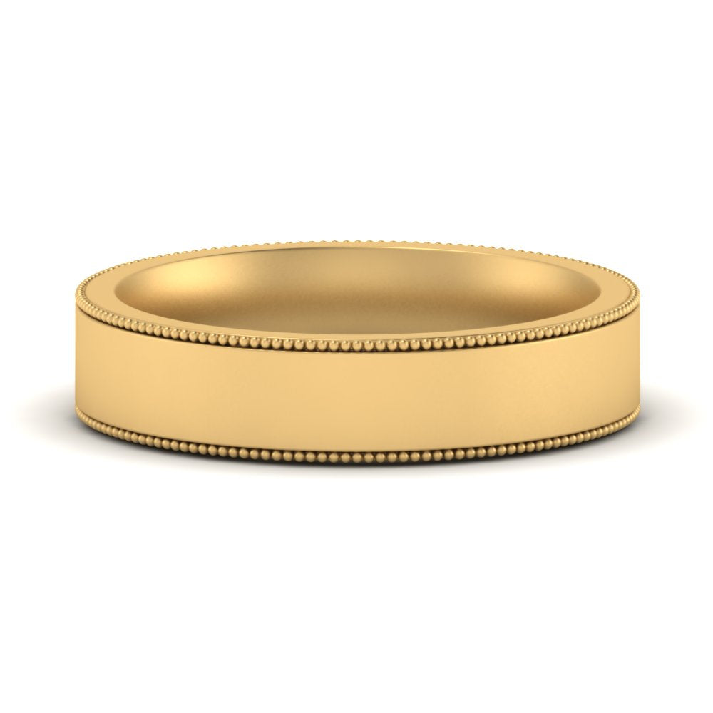 4 mm Stepped Edge Comfort Fit Flat Mens Band