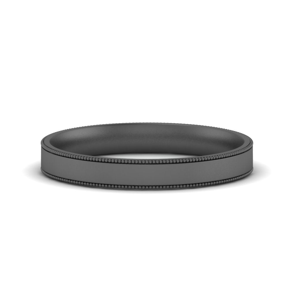 4 mm Stepped Edge Comfort Fit Flat Mens Band