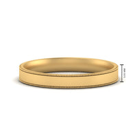 4 mm Stepped Edge Comfort Fit Flat Mens Band