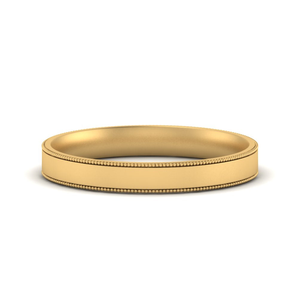 4 mm Stepped Edge Comfort Fit Flat Mens Band