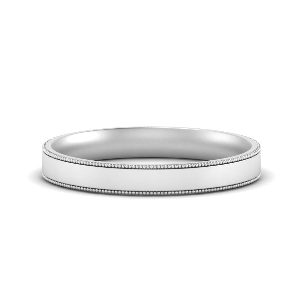 4 mm Stepped Edge Comfort Fit Flat Mens Band