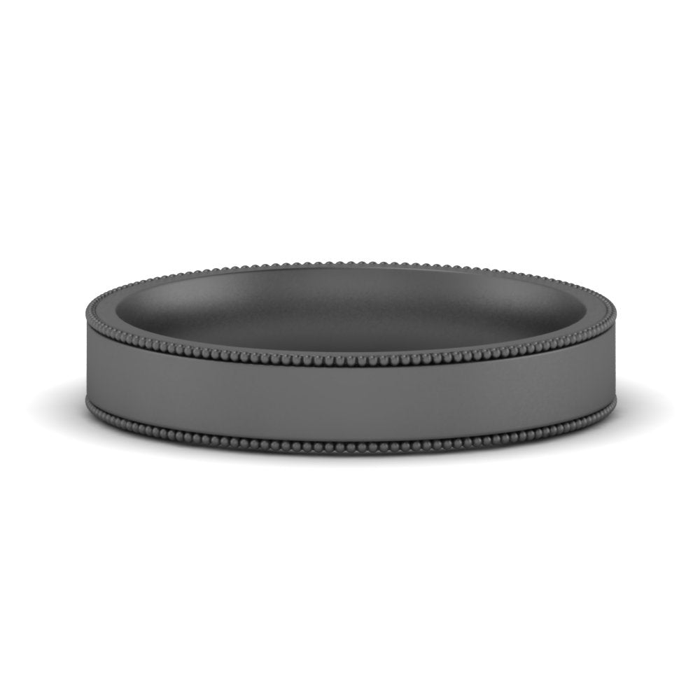 4 mm Stepped Edge Comfort Fit Flat Mens Band