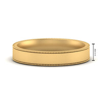4 mm Stepped Edge Comfort Fit Flat Mens Band