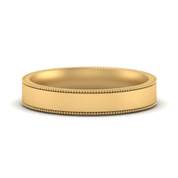 4 mm Stepped Edge Comfort Fit Flat Mens Band