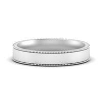 4 mm Stepped Edge Comfort Fit Flat Mens Band