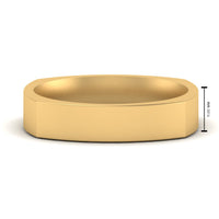 Square Comfort Fit Mens Wedding Band