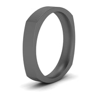 Square Comfort Fit Mens Wedding Band