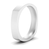 Square Comfort Fit Mens Wedding Band