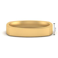 Square Comfort Fit Mens Wedding Band