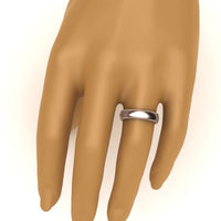 4 mm Comfort Fit Wedding Band Milgrain Edge