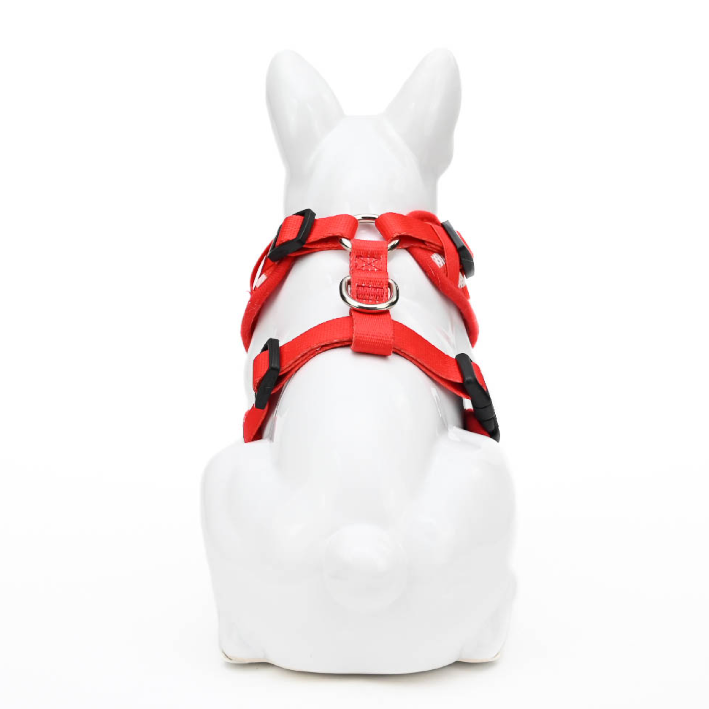 EcoBark Custom-Fit Harness & Leash Combo - Red Stripe - BIG FRENCHIES