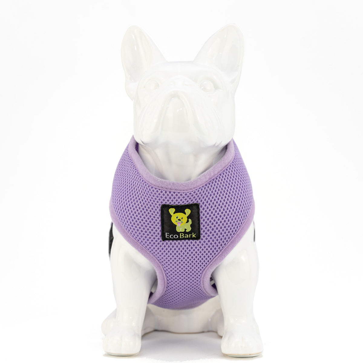 EcoBark Lavender Dog Harness - Over-the-Head Soft Mesh Vest Halter for XS to Medium Breed Dogs - BIG FRENCHIES