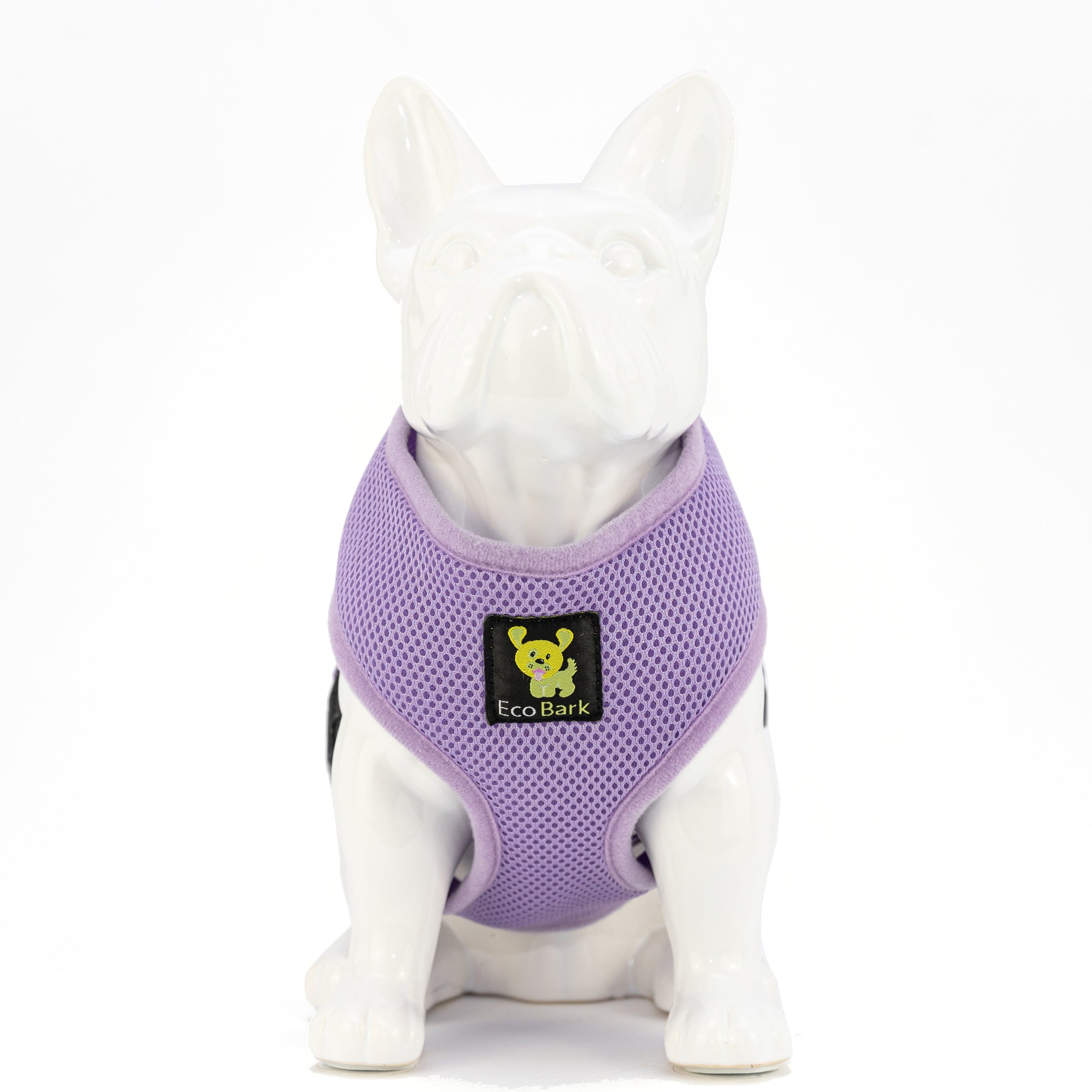 EcoBark Lavender Dog Harness - Over-the-Head Soft Mesh Vest Halter for XS to Medium Breed Dogs - BIG FRENCHIES