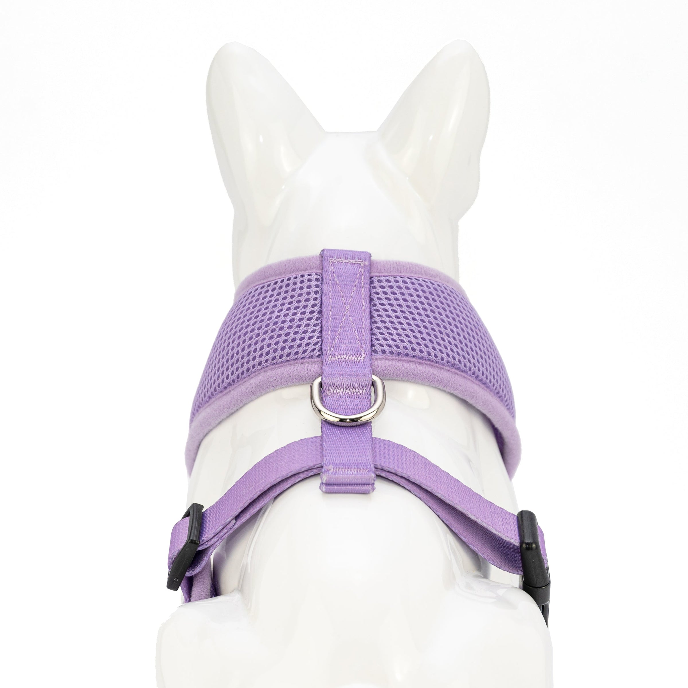 EcoBark Lavender Dog Harness - Over-the-Head Soft Mesh Vest Halter for XS to Medium Breed Dogs - BIG FRENCHIES
