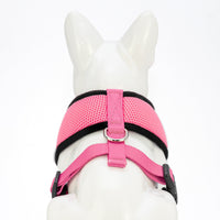 EcoBark Bubblegum Pink Dog Harness - Over-the-Head Dog Vest Halter for Small to Medium Dogs and Puppies - BIG FRENCHIES