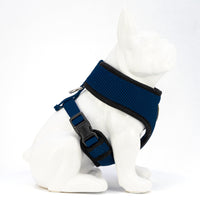 EcoBark Navy Dog Harness - Over-the-Head Soft Mesh Dog Vest Halter for Small to Medium Dogs and Puppies - BIG FRENCHIES