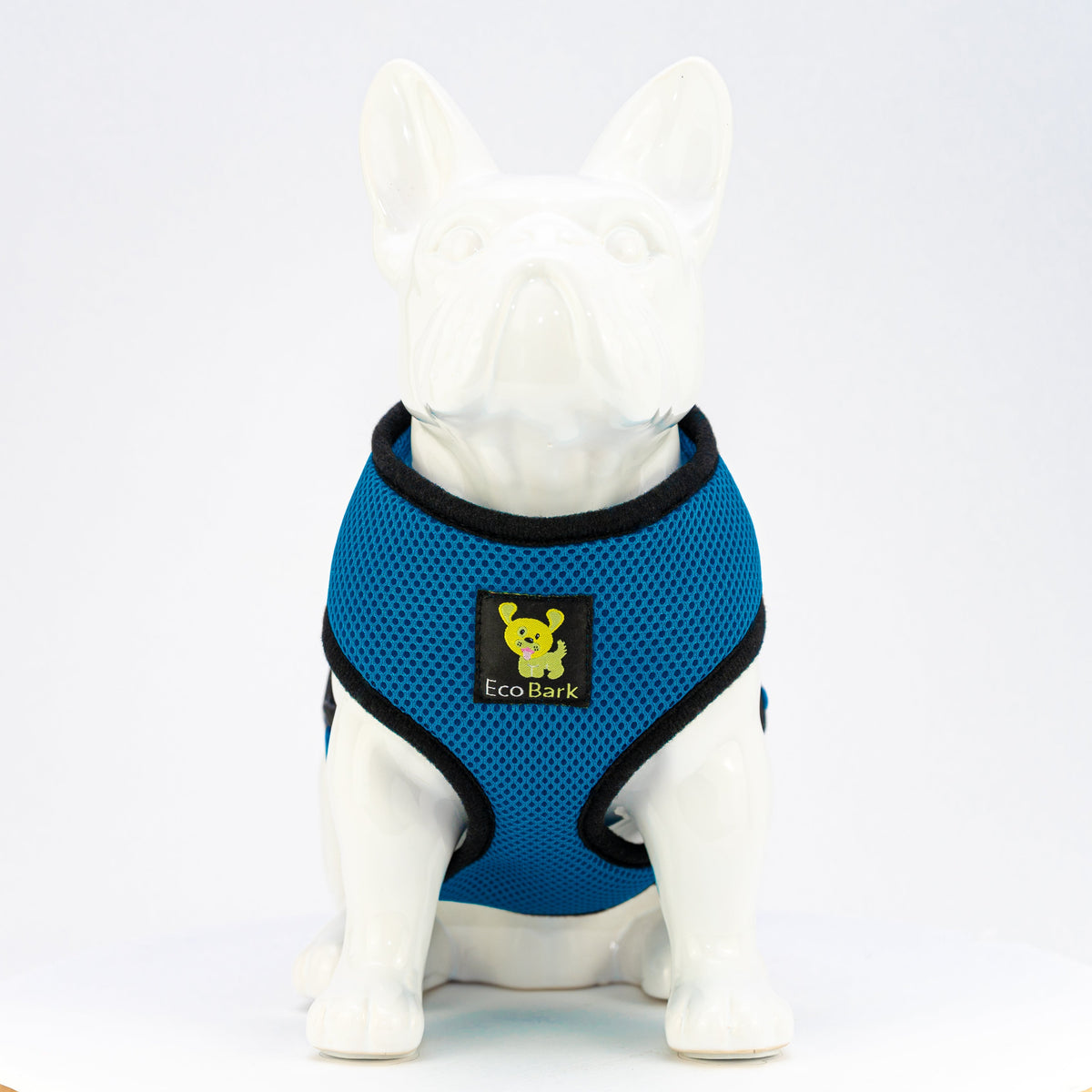 EcoBark Teal Dog Harness - Over-the-Head Soft Mesh Dog Vest Halter for Small to Medium Dogs and Puppies - BIG FRENCHIES