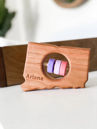 Connecticut State Wooden Baby Rattle™ - BIG FRENCHIES