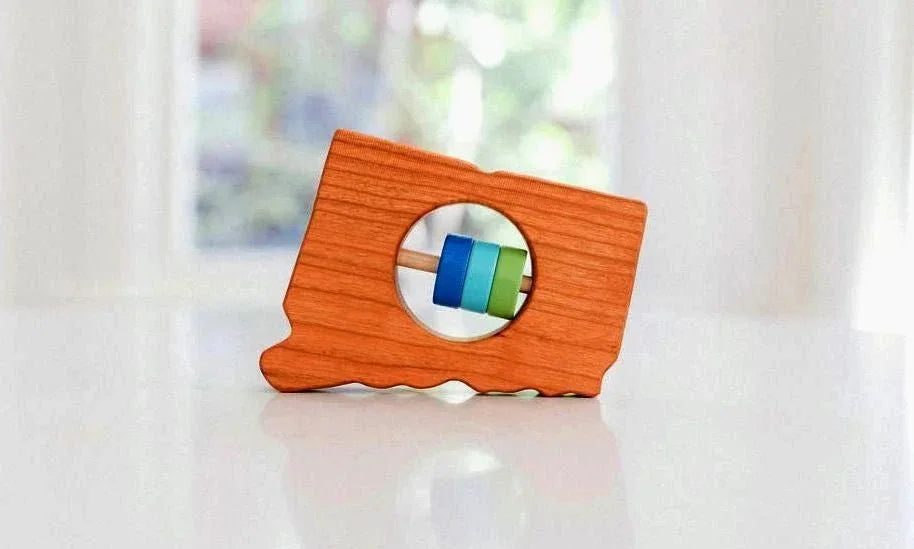 Connecticut State Wooden Baby Rattle™ - BIG FRENCHIES
