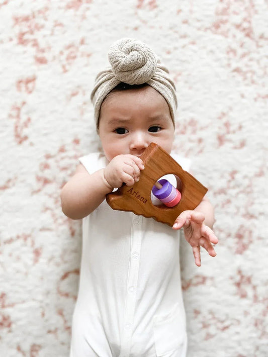 Connecticut State Wooden Baby Rattle™ - BIG FRENCHIES