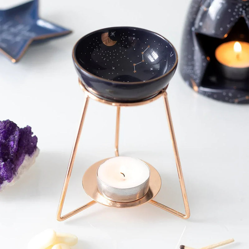 Purple Star Sign Oil Burner and Wax Warmer On Metal Base - BIG FRENCHIES