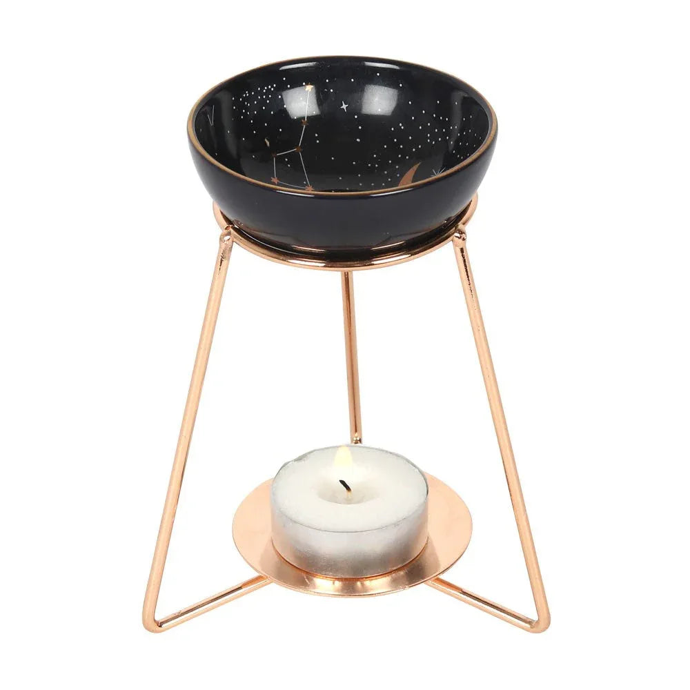 Purple Star Sign Oil Burner and Wax Warmer On Metal Base - BIG FRENCHIES