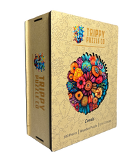 Coral Shaped 300 Piece Wooden Jigsaw Puzzle | Trippy Puzzle Co