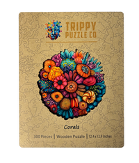 Coral Shaped 300 Piece Wooden Jigsaw Puzzle | Trippy Puzzle Co