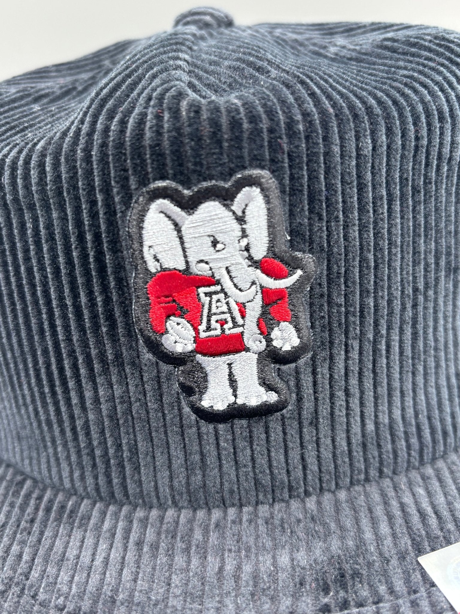 Corduroy Big Al Patch Snapback Hat - Black - BIG FRENCHIES