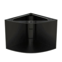 *BLACK* 90g Corner 1/4 Cylinder Glass Aquarium Set in Flush Wood Furniture