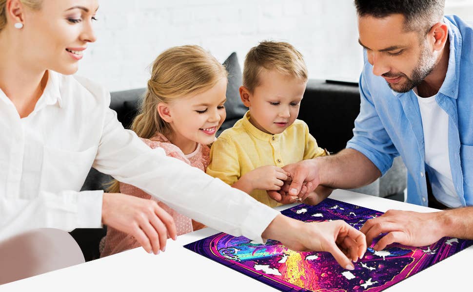 Cosmic Collision 300 Piece Wooden Jigsaw Puzzle | Trippy Puzzle Co