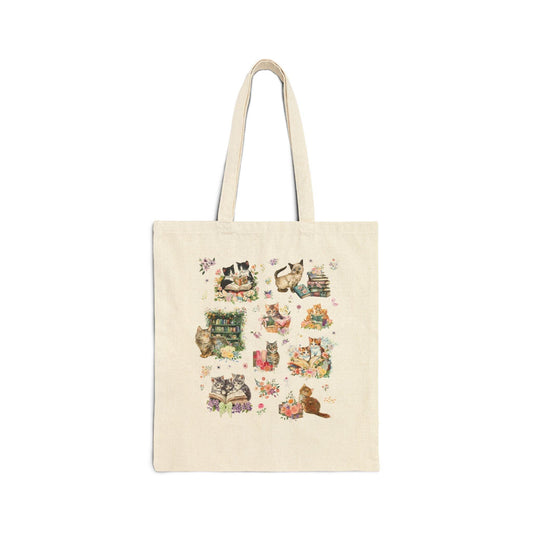 Book Lover Cat Tote Bag - BIG FRENCHIES