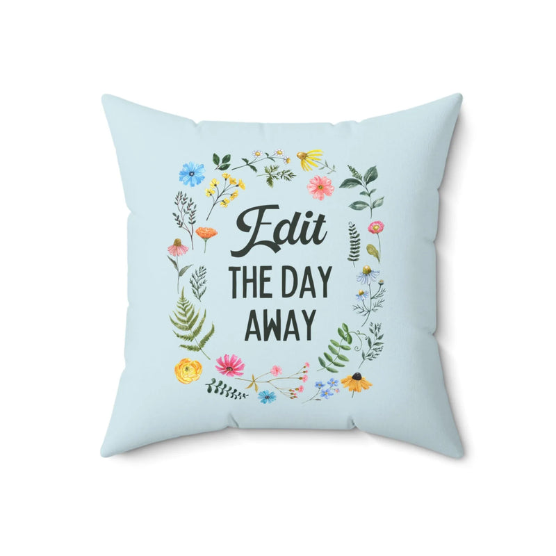 Cottagecore Editing Day Pillow: Floral Aesthetic Decor for Photographer - BIG FRENCHIES