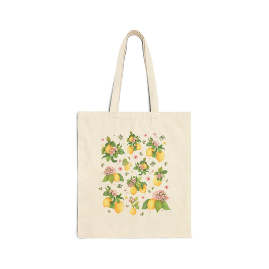 Cottagecore Lemon Vintage Aesthetic Tote Bag with Coquette Bows - BIG FRENCHIES