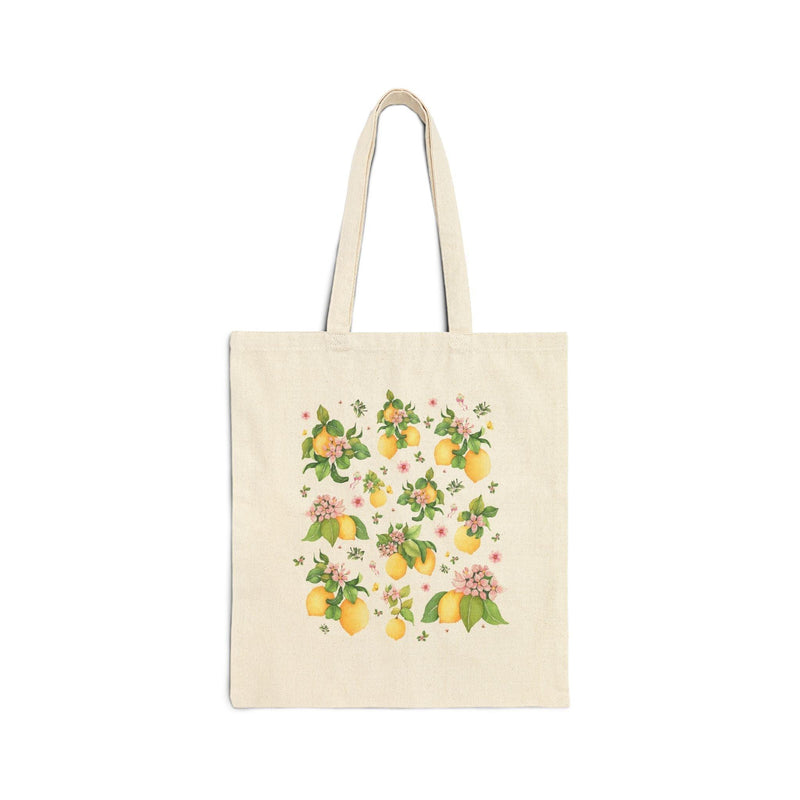 Cottagecore Lemon Vintage Aesthetic Tote Bag with Coquette Bows - BIG FRENCHIES