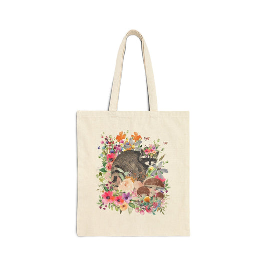 Cottagecore Raccoon Tote Bag - BIG FRENCHIES